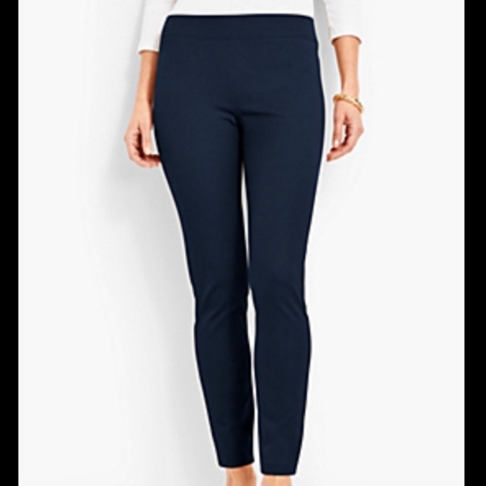 Talbots Dark Navy Hollywood Side Zip Pants Size 6